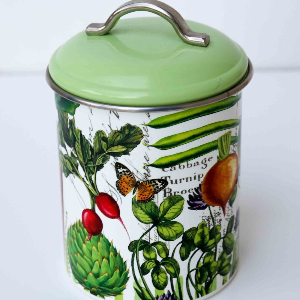Michel Design Metal Canister, Vegetable Kingdom